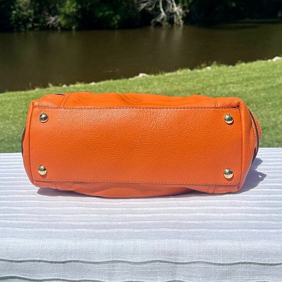NWT Michael Kors Large North South Gansevoort Tangerine Leather Tote Crossbody - Picture 7 of 13